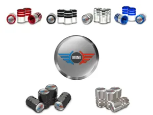 Mini Cooper Wheel Valve Stem Caps SUVs Force Style
